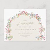 優美なエレガントフローラアーチ春の結婚式写真 ポストカード (正面)