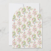 優美なエレガントフローラ夏のアーチバプテスマ 招待状 (裏面)