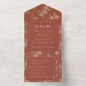 優美なエレガントフローラ オールインワン招待状 (内側)