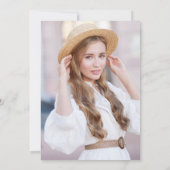 優美なエレガント野草写真卒業パーティー 招待状 (裏面)