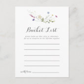 優美なカラフルワイルドフラワーバケットリストカード ポストカード (正面)