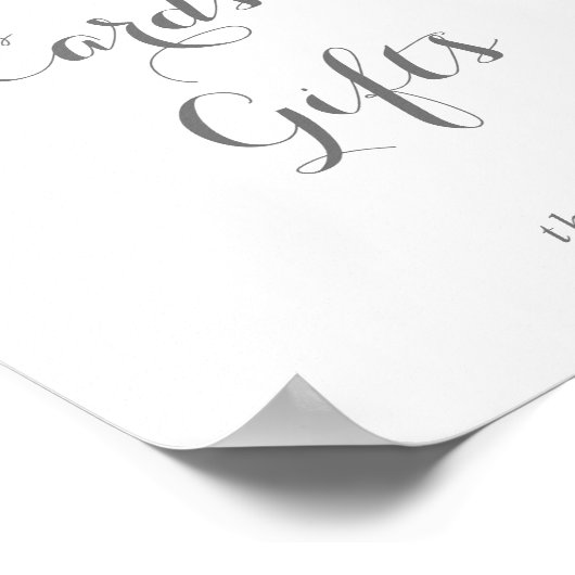 優美なカラフル野生の花のカードとギフトのサイン ポスター (角)