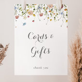 優美なカラフル野生の花のカードとギフトのサイン ポスター