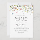 優美なカラフル野生の花のバチェロレッテ週末 招待状 (正面)
