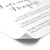 優美なカラフル野生の花の深夜おむつ看板 ポスター (角)