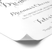 優美なカラフル野生の花の署名ドリンクの看板 ポスター (角)