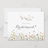 優美なカラフル野生の花の花嫁提案 ノートカード (正面)