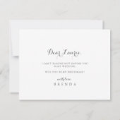 優美なカラフル野生の花の花嫁提案 ノートカード (裏面)