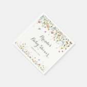 優美なカラフル野生の花の赤ちゃんシャワー スタンダードカクテルナプキン (角)