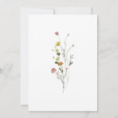 優美なカラフル野生の花キンセアニラ 招待状 (裏面)