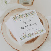 優美なカラフル野生の花ブライダルシャワー スタンダードカクテルナプキン