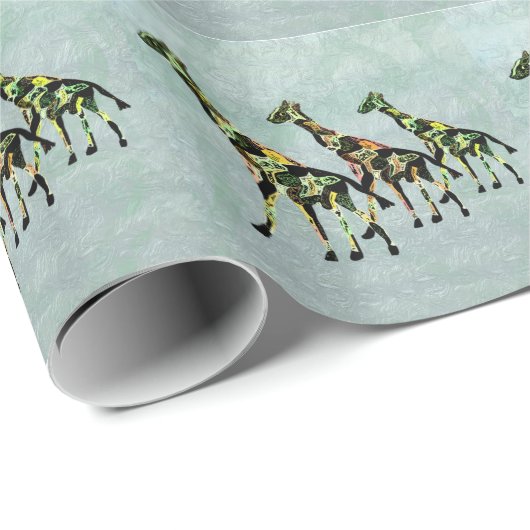 優美なキリン ラッピングペーパー (ロールコーナー)