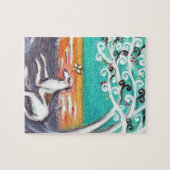 優美なグレイハウンド ジグソーパズル (横)