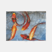 優美なコイI フリースブランケット (正面(横))