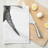 優美なザトウクジラ キッチンタオル (四つ折り)