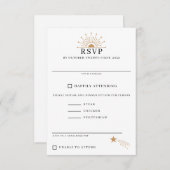 優美なシナ結婚スの 出欠カード (正面/裏面)