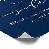 優美なスクリプトブルー側面ではなくシートを選結婚択 ポスター (角)