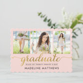 優美なスクリプト編集可能なカラー目盛り招待状 招待状 (スタンド正面)