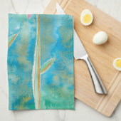 優美なデイジーIII キッチンタオル (四つ折り)