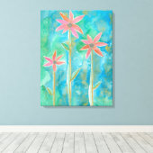 優美なデイジーIII キャンバスプリント (インサイチュ (ウッドフロア))