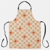 優美なドット花模様 エプロン (正面)