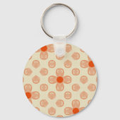 優美なドット花模様 キーホルダー (正面)