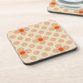 優美なドット花模様 コースター (左側)