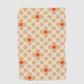 優美なドット花模様 ゴルフタオル (正面)