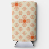 優美なドット花模様 スリム缶クーラー (正面)