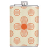 優美なドット花模様 フラスク (正面)