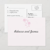 優美なバラ（ピンク） RSVPポストカード インビテーションポストカード (正面/裏面)