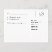 優美なバラ（ピンク） RSVPポストカード インビテーションポストカード (裏面)