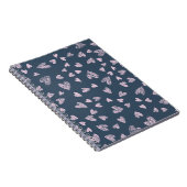 優美なピンクのハート柄 ノートブック (右側)