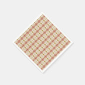 優美なピンクのフローラ パターン（の模様が）ある スタンダードカクテルナプキン (角)