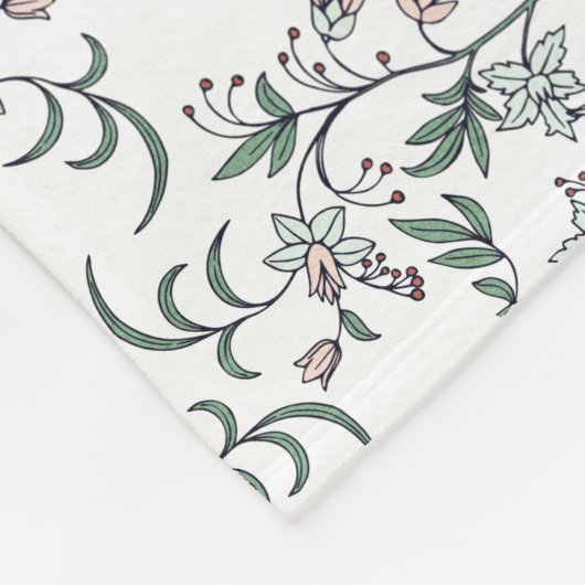 優美なピンクの植物性生まれたばかりの子供部屋毛布ギフト フリースブランケット (角)