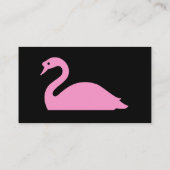 優美なピンクの白鳥の前部及び背部~の名刺 名刺 (裏面)