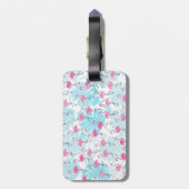 優美なフラミンゴとモンステ葉ラの             ラゲッジタグ (裏面縦)