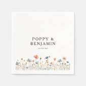 優美なフローラのヤマ結婚フラーズ スタンダードカクテルナプキン (正面)