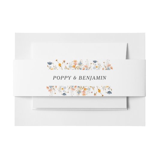 優美なフローラのヤマ結婚フラーズ 招待状ベリーバンド (正面例)