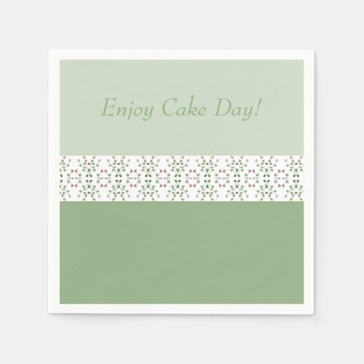 優美なフローラアクセント紙 スタンダードカクテルナプキン (正面)