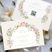優美なフローラアーチウェブサイトQRコード結婚式RSVP 招待状