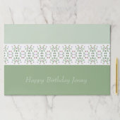 優美なフローラルパターン紙ランチョンマット ペーパーパッド (インサイチュ)