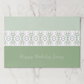 優美なフローラルパターン紙ランチョンマット ペーパーパッド (正面)