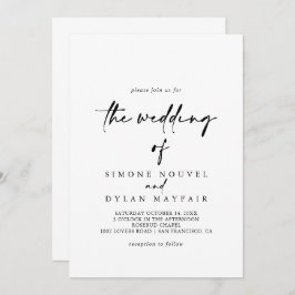 優美なモダン結婚式  招待状