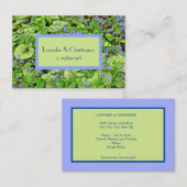 優美なラベンダーブルーの花果樹葉Bu 名刺 (正面/裏面)