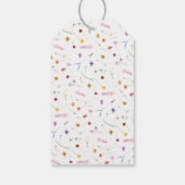 優美なワイルドフラワーブライダルシャワー ギフトタグ (裏面)