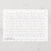 優美なワイルドフラワーレシピカード 招待状 (裏面)