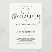 優美な台本結婚のセレモニー·プログラムブラック プログラム (正面)