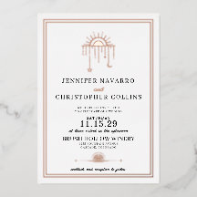 優美な天空と詳細結婚式招待状