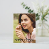 優美な手で卒業表明ありがとう ポストカード (スタンド正面)